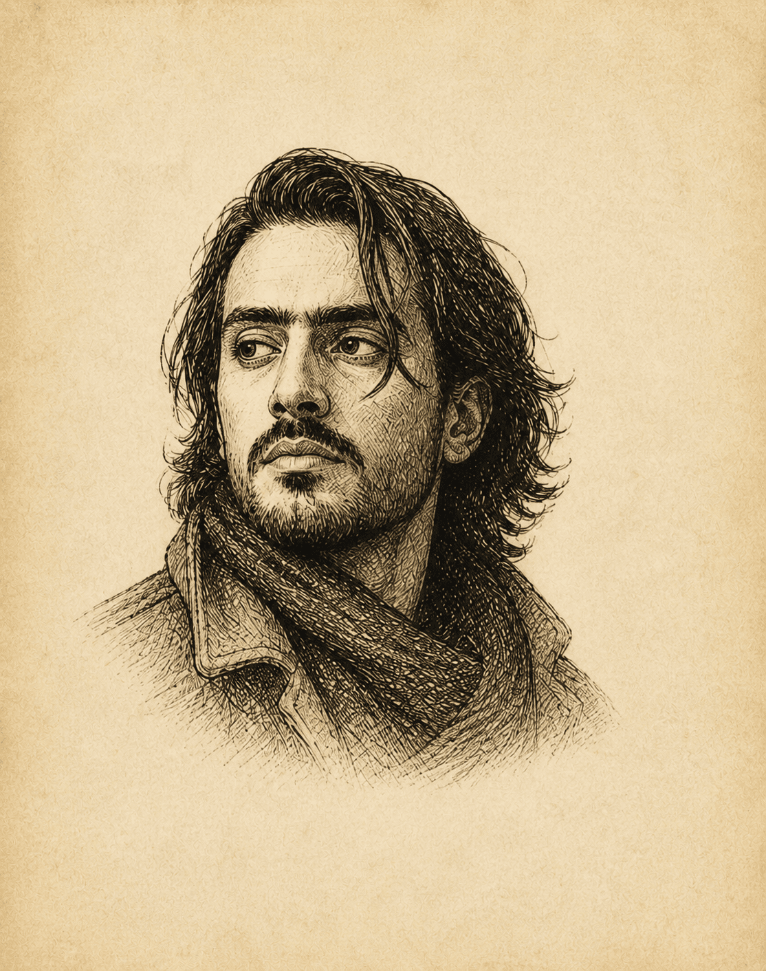 Ink portrait of the author