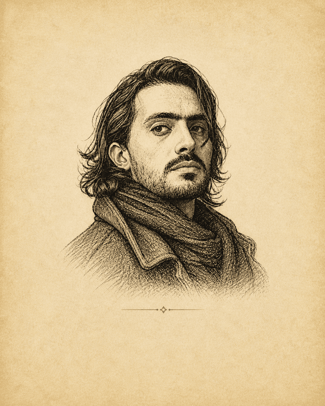 Ink portrait of the author